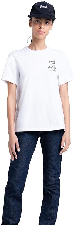 Herschel Womens T-Shirt Regular Short Sleeve Top Color White Size Medium