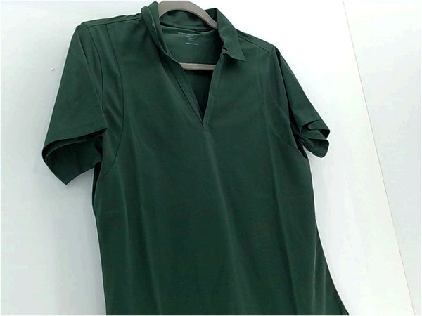 Harriton Womens Polo Regular Short Sleeve Polo Color Dark Green Size Medium