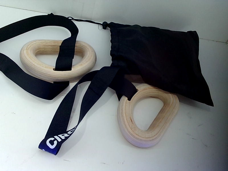 Adjustable Wooden Gymnastics Rings with Straps