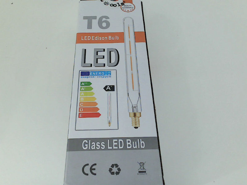 LOOLS T6 Glass LED Edison Bulb Energy Efficient Home Accessory