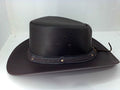 Brown Leather Cowboy Hat for Men Women Hat Color Multicolor Size Medium