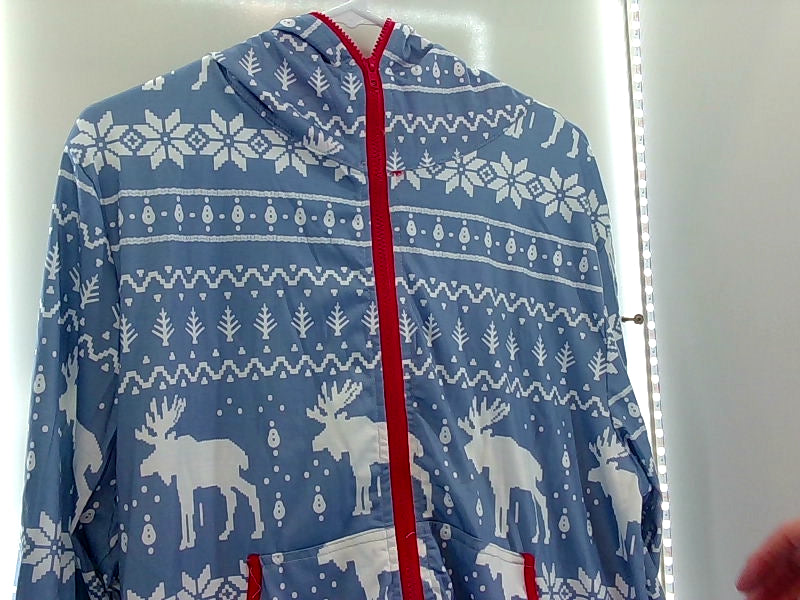 Light Blue XL Holiday Themed Onesie Pajamas