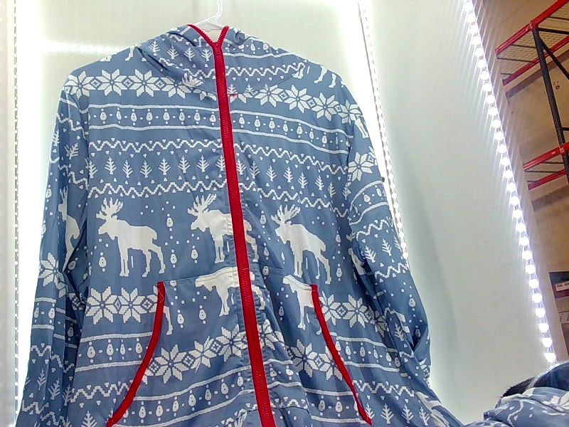 Light Blue XL Holiday Themed Onesie Pajamas