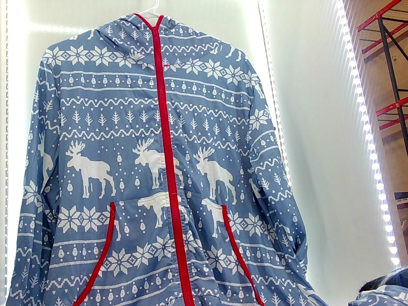 Light Blue XL Holiday Themed Onesie Pajamas