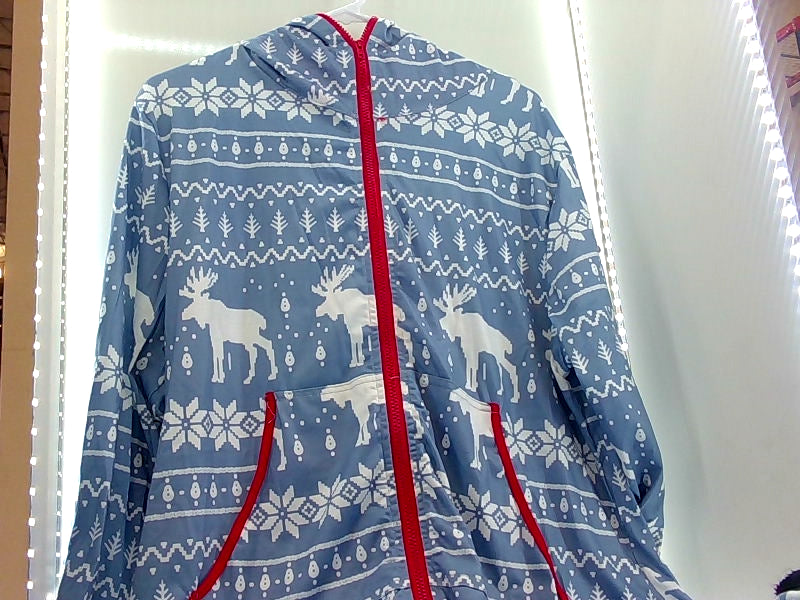 Light Blue XL Holiday Themed Onesie Pajamas