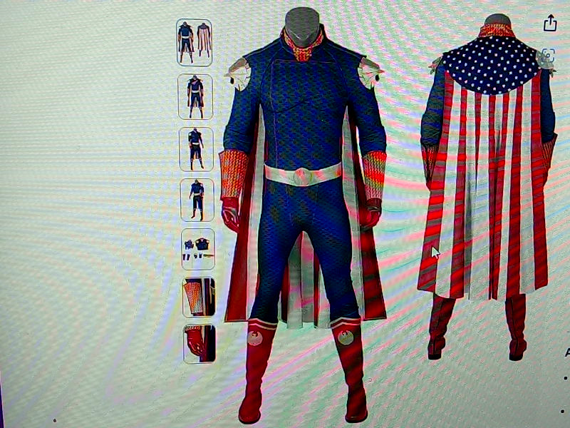 Men's Patriotic Superhero Cosplay Costume - XL