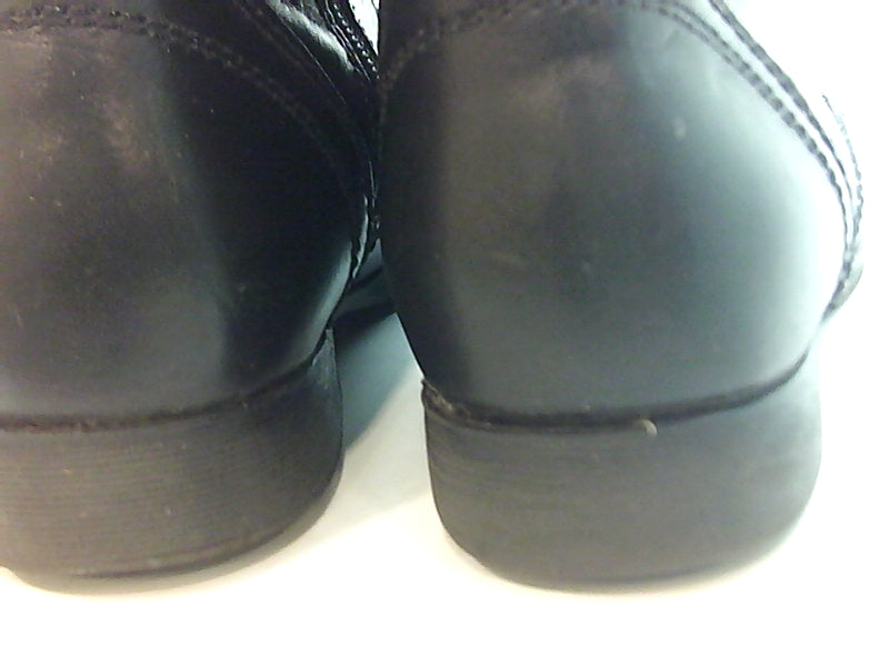 Steve Madden Troopa Black Leather Combat Boots Size 8.5