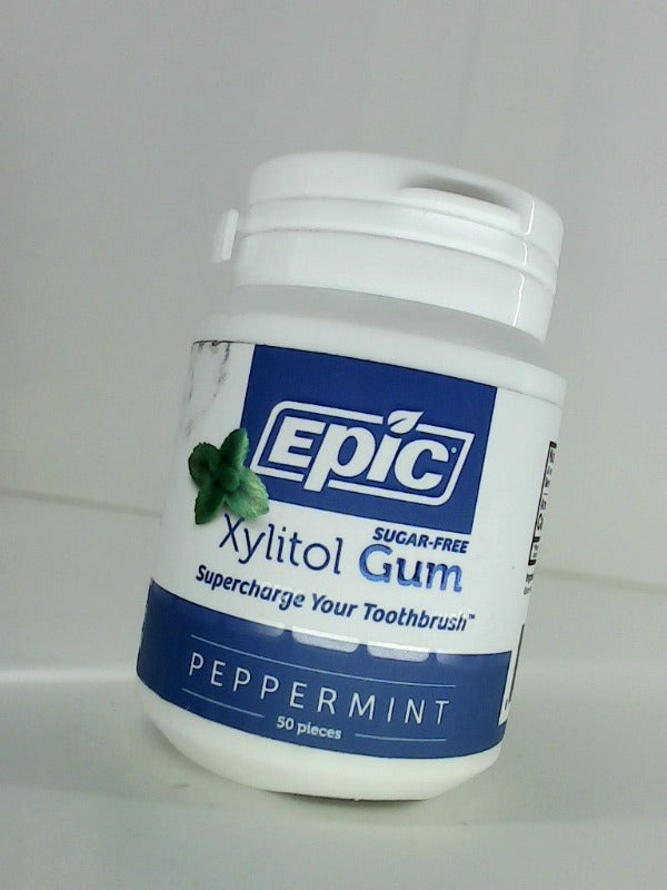 Cozy Farm Epic Xylitol Gum Sugar Free Peppermint 50 Pieces Off White