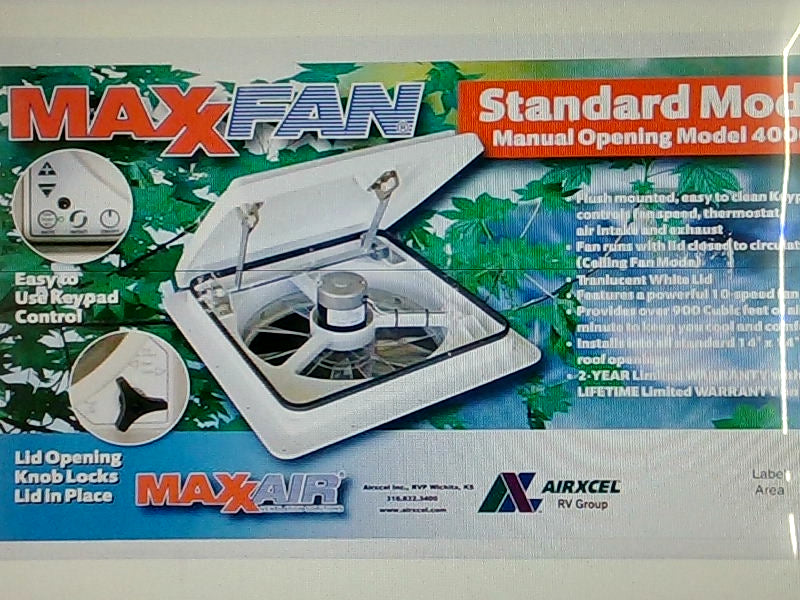 Maxxair Maxxfan Plus 10 Speed High Powered Rv Ventilation Fan White