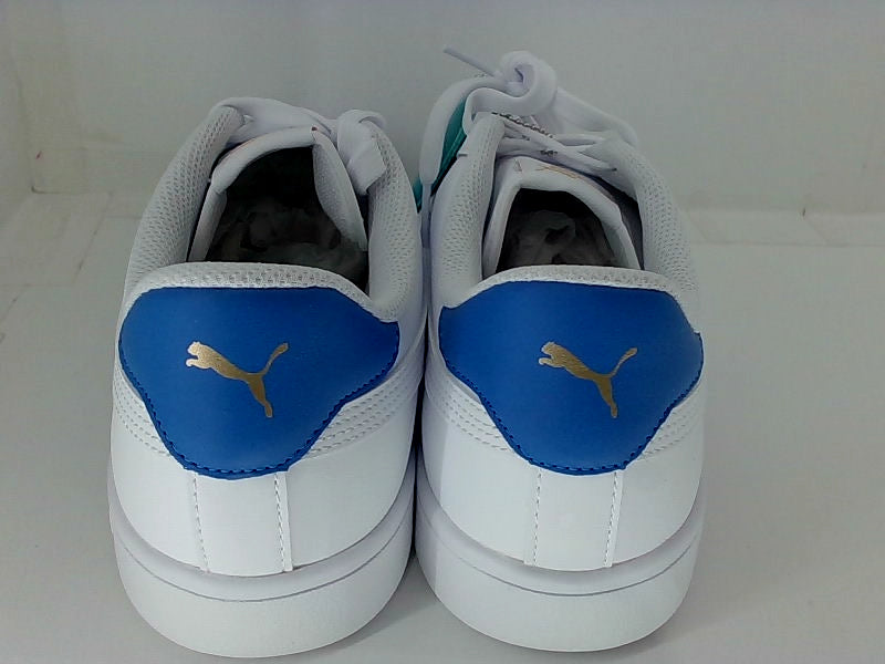 Puma Men's Smash V2 White/Blue Fashion Sneakers Size 11.5