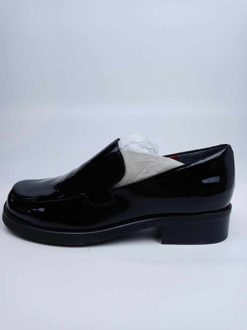 Franco Sarto Women's Bocca Slip on Loafer Black Patent 6 W Pair of Shoes