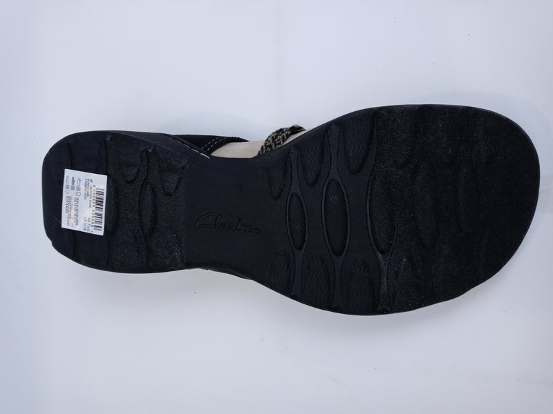 Clarks Women Size 10w Black Combi Amanda Ease Pair Of Shoes