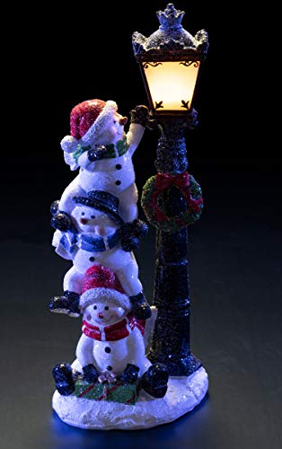 Vp Home Christmas Snowman Decor Christmas Figurines Resin Snowman Lighted