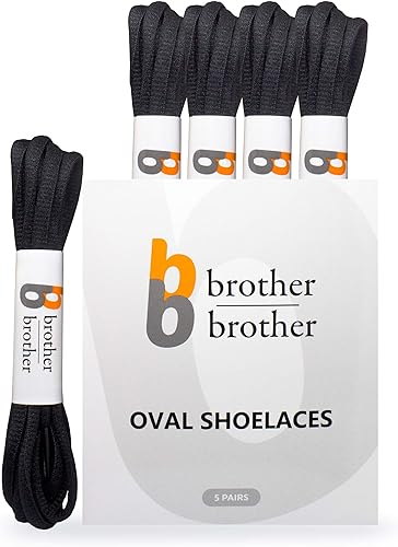 Bb Brother Boot Laces 5 Pairs of Heavy Duty and Round Shoelaces for Work Walking Boots