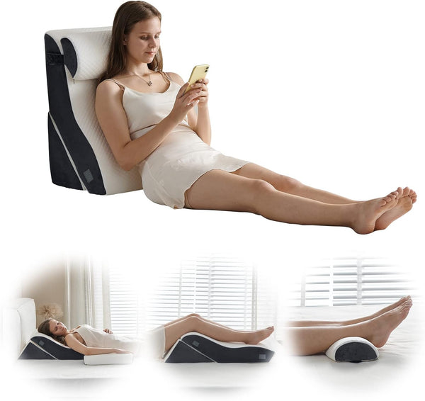 Luxone 3 Pcs Adjustable Relaxing System w/Leg Orthopedic Pillow Set