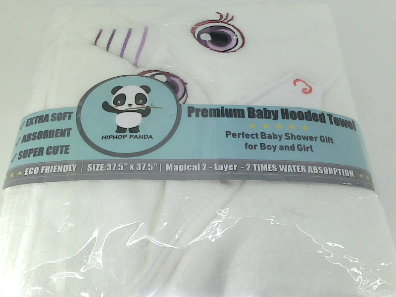 Hiphop Panda Bamboo Hooded Baby Towel Unicorn Design, 37.5x37.5 Inches