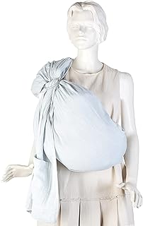 Baby Sling and Ring Sling 100% Cotton Muslin Sling Baby Carrier Light Blue