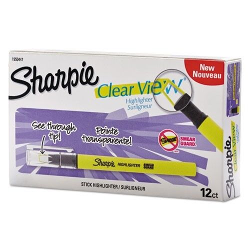 Clear View Highlighter Open Stock-fluorescent Yellow Pk 12 Sharpie