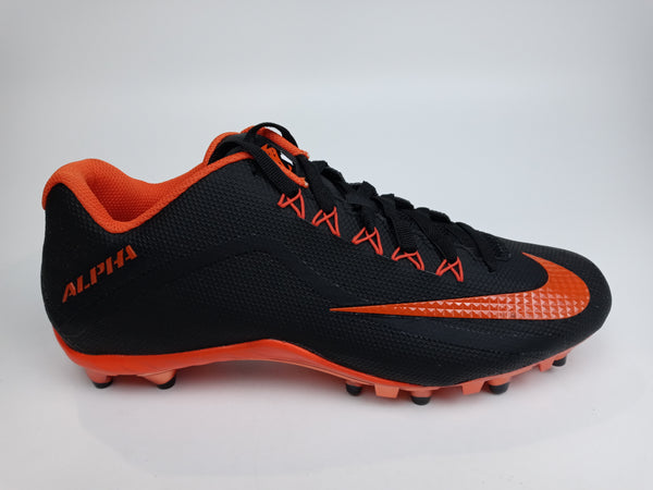 Nike Men Size 13 Color Black Orange Sport Cleat Alpha Pro2 Td Pair of Shoes
