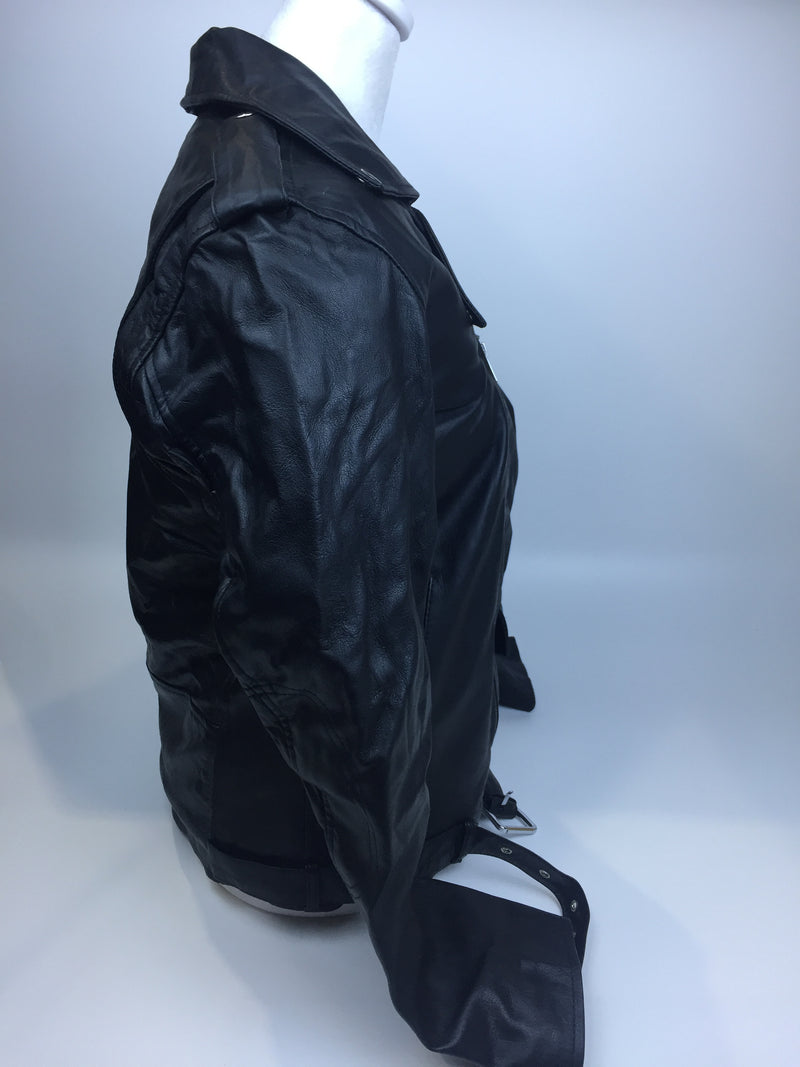 Ladies Leather Jacket Small BLACK Women