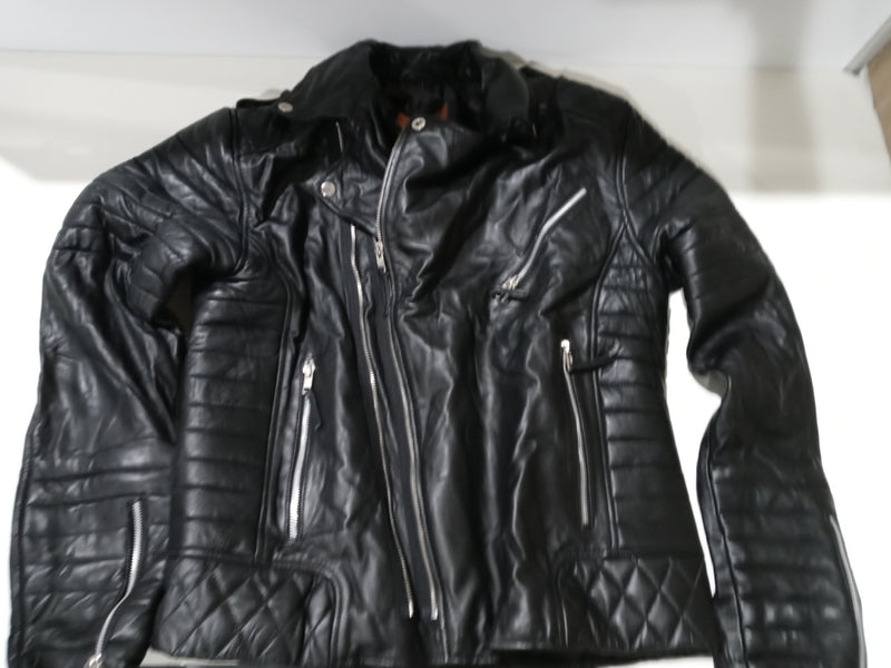 Leather Jacket Size Large Mens Genuine