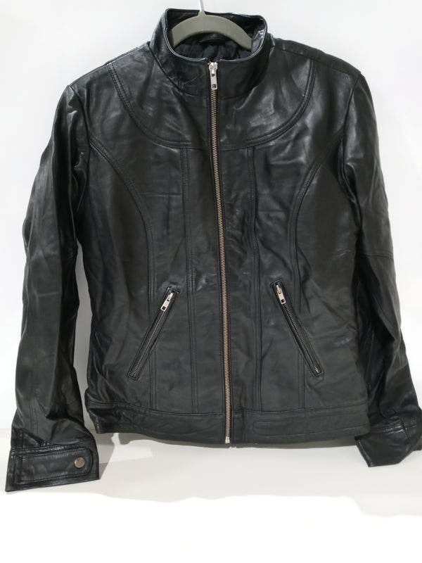 Genuine Leather Jacket Size L Black