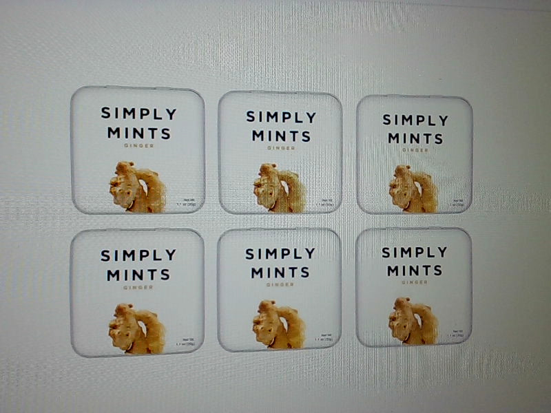 Simply Gum Ginger Mints Pack of 6