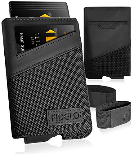 Fidelo Minimalist Wallets Card Wallet Hybrid Color Black Nylon Size One Size