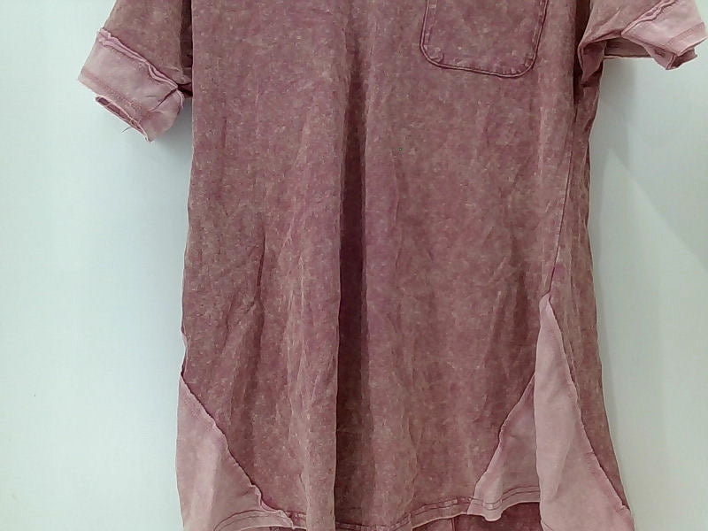 Women's V-Neck Loose Fit Short Sleeve Top - Medium