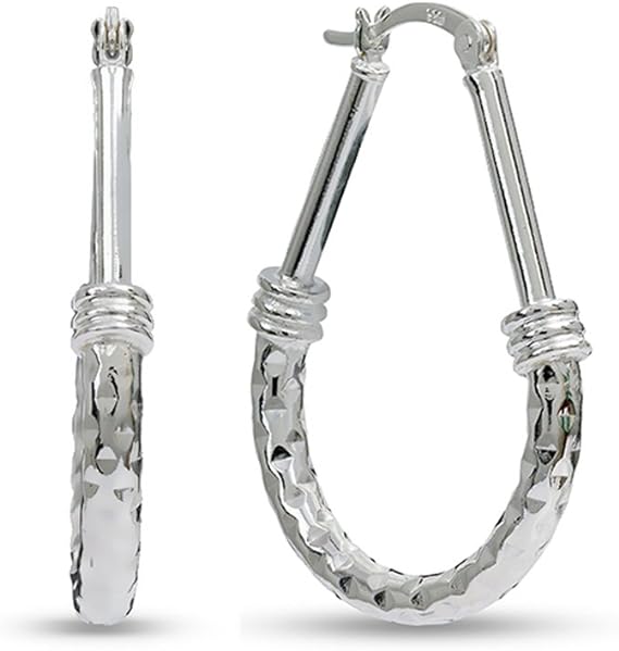 Lecalla 925 Sterling Silver 14k Gold Plated Diamond Hoop Earrings for Women