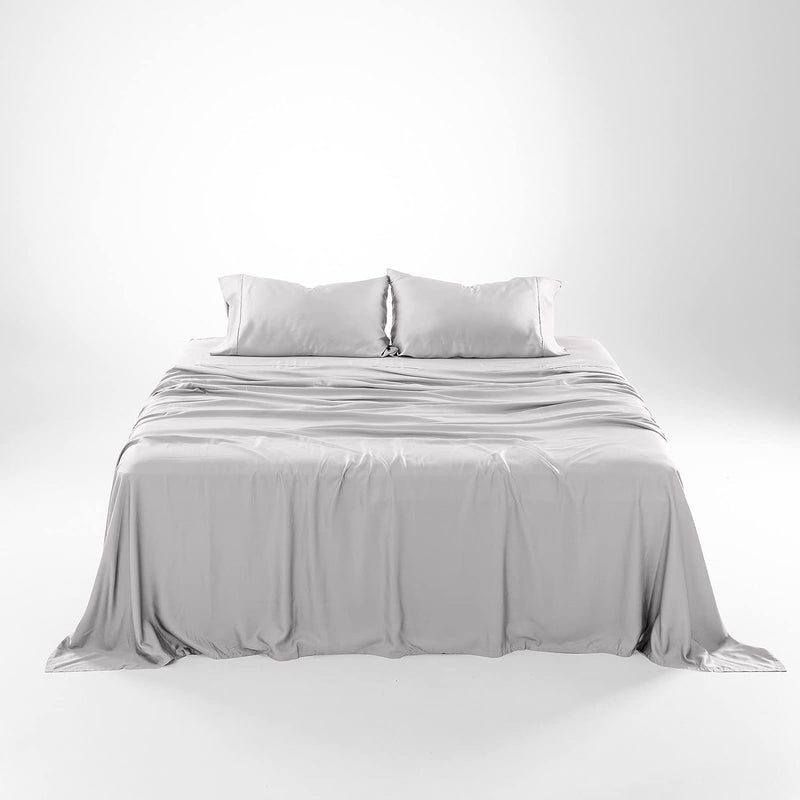 Olive Crate Eucalyptus Pillowcase and Sheet Sets Queen Size Gray Mist