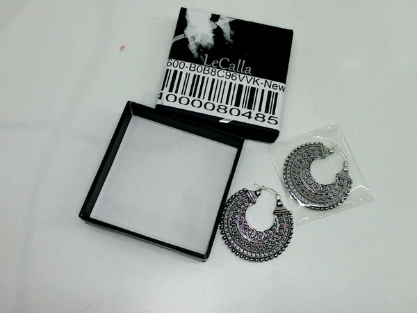 Lecalla Silver Earring 35mm Color 925 Silver Size 35mm