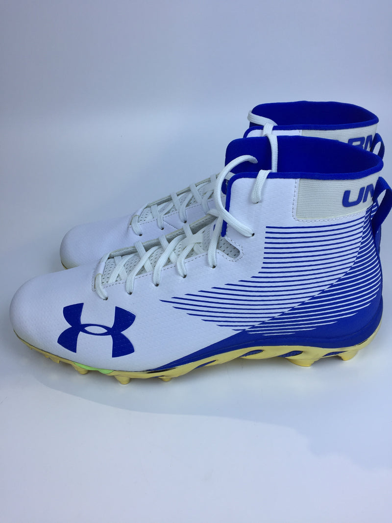 Under Armour Team Spine Hammer Mc W White Gold Football Size 13 Men Pair of Shoes