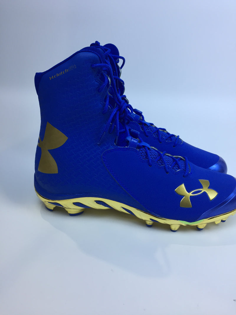 Under Armour Men Sport Cleat Team Spine Brawler Color Blue Size 13