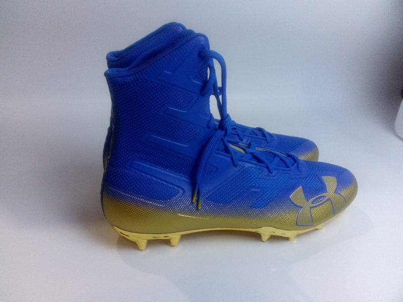 Under Armour Men's Highlight Mc Football Shoe,  (Royal Blue/ Gold) Size 15