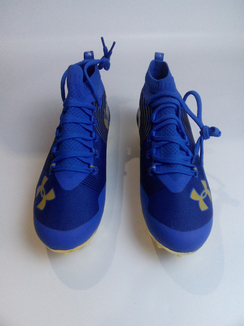 Under Armour Spotlight MC Blue Royal & Gold Men's Size 9.5 Pair Of Shoes