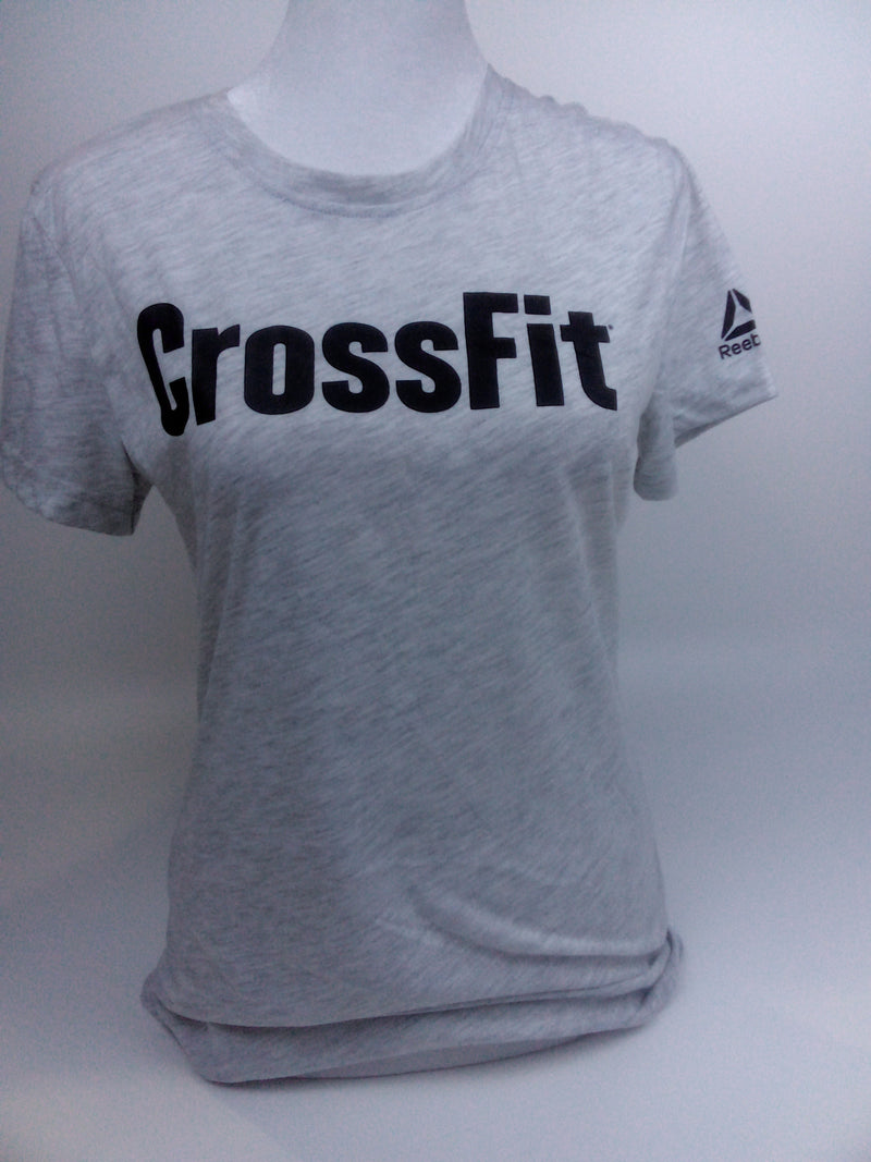 Reebok Crossfit Read Tee Light Grey Heather Small Tops