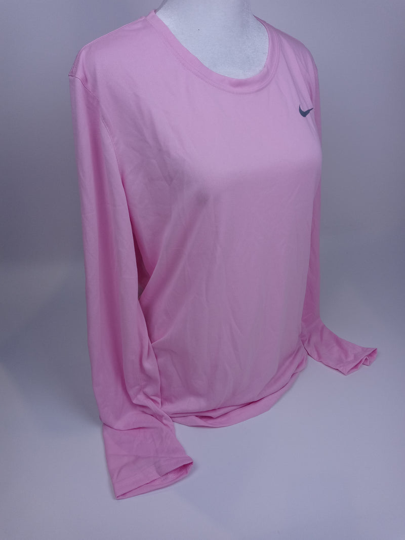 Nike Women Size Large Pink Trainng Activewear Tops