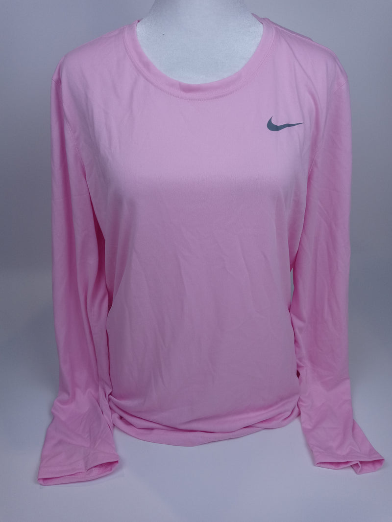 Nike Women Size Large Pink Trainng Activewear Tops