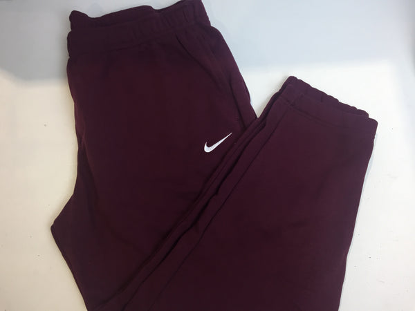 Nike Womens Club Fleece Jogger Dark Maroon/White-XXL Pants