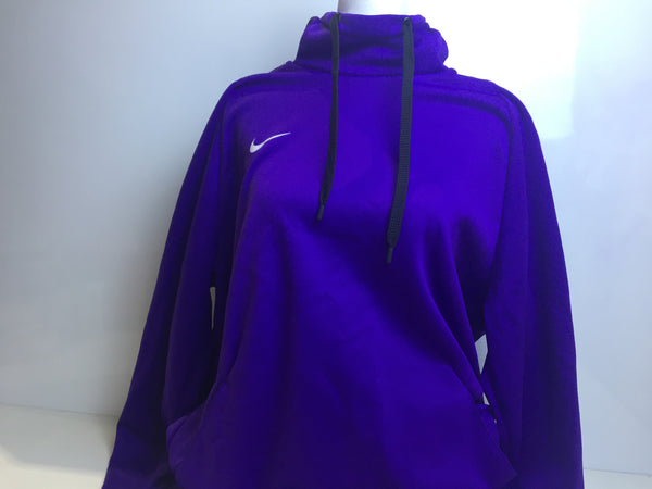 Men's Nike Therma Pullover Hoodie Purple White Large