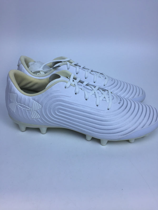 Under Armor Men Magnetico Control Sport Cleat White Size 10 Pair of Shoes