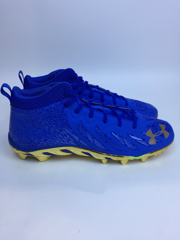 Under Armour Men Sport Cleat Color Blue Size 18 Pair of Shoes