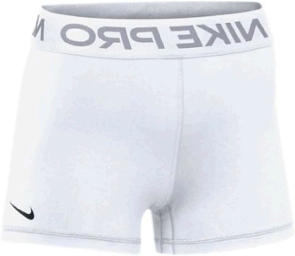 Nike Womens Pro 365 3 Shorts White Color White Size XLarge