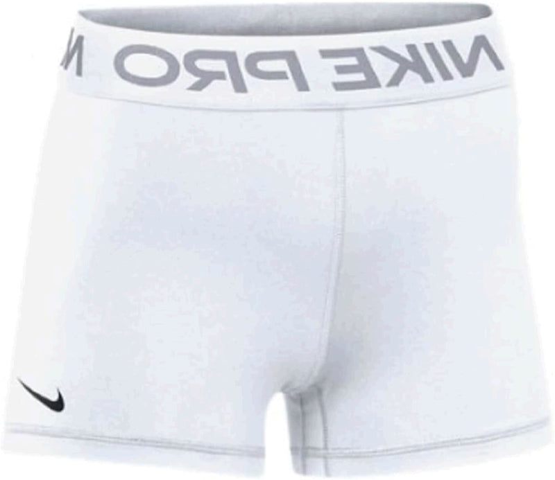 Nike Pro 365 Women's 3 Inch Shorts XLarge White