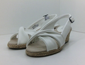 Easy Street Womens 30-1253 Open Toe None Heels White Size 6 Wide Pair of Shoes