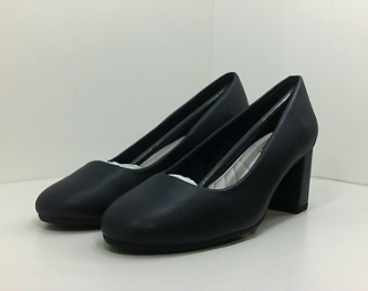 Easy Street Womens 30-6110 Closed Toe None Heels Black Size 8 Wide Pair of Shoes