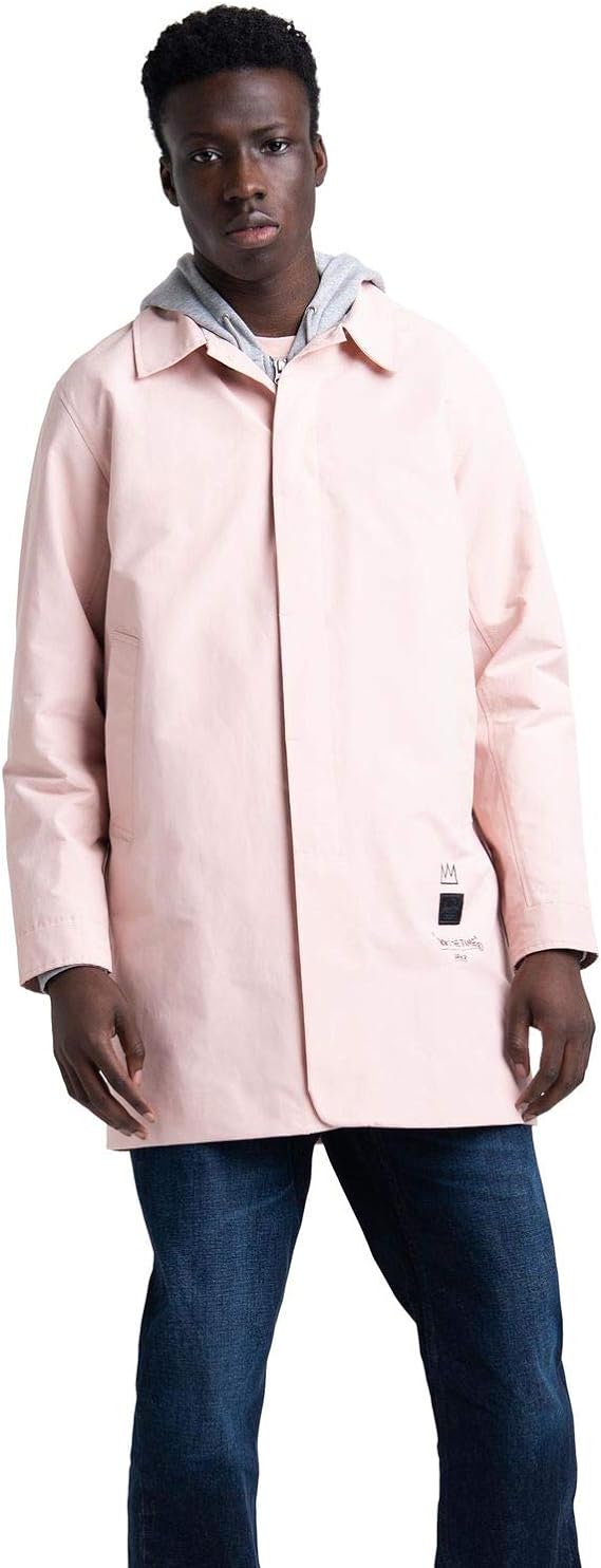 Mens Herschel Jacket Regular Button Up Rain Jacket Size Large