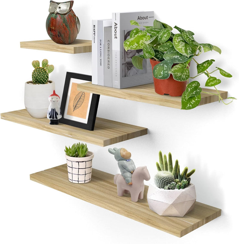 MRGL Floating Shelves 4 PCS Up to 20 Inch Large Wall Shelf with Invisi