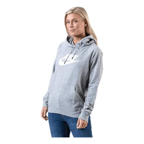 Nike Women's Essential Grey Heather Hoodie Medium